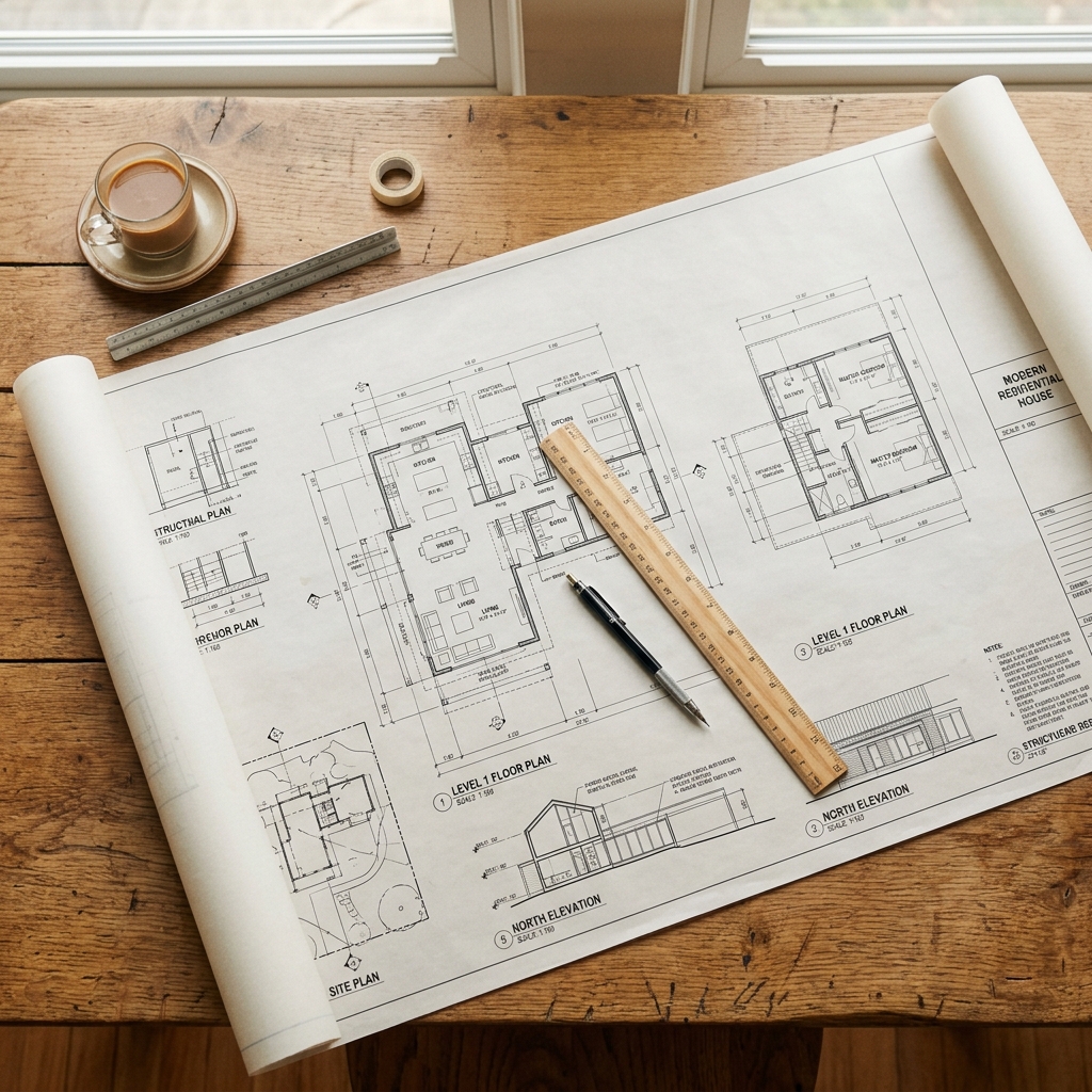 Planos y diseño arquitectónico de vivienda Solana Hábitat